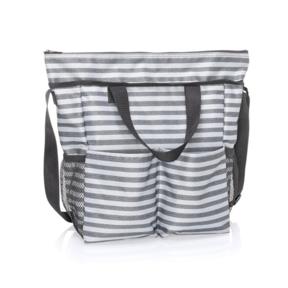 Thirty-One Other - Crossbody Organizing Tote Scribble Stripe